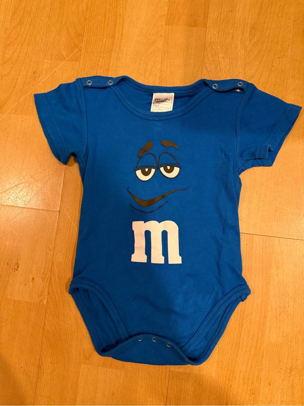 Blue M&M Character Baby Onesie